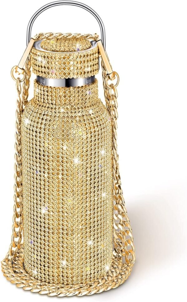 Gold Bedazzled Water Bottle