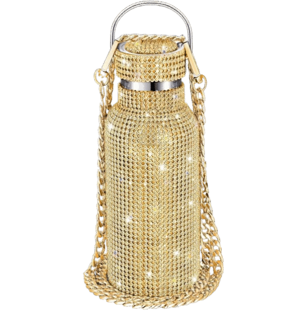 Gold Bedazzled Water Bottle - Sweet Lily