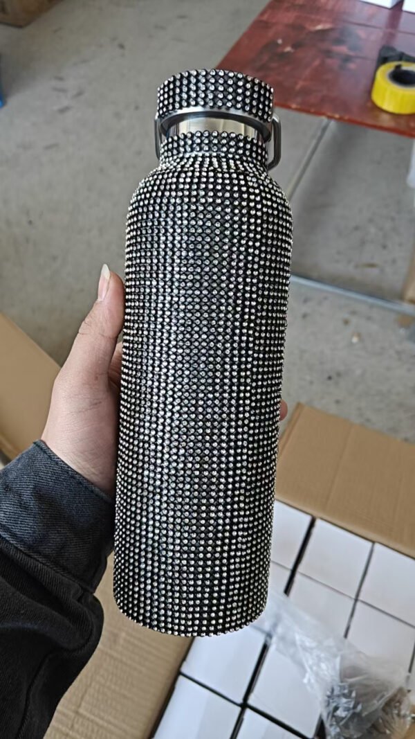 Black Bedazzled Water Bottle
