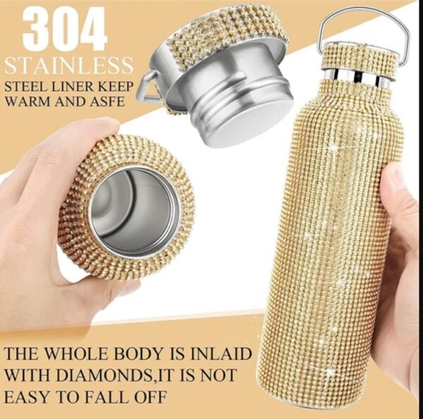 Gold Bedazzled Water Bottle