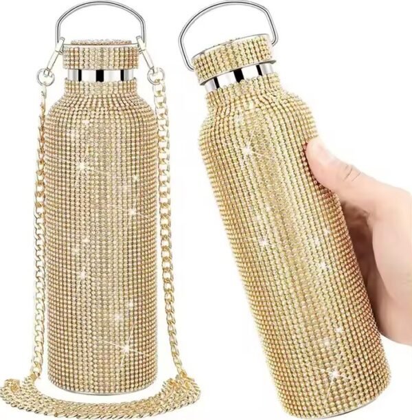 Gold Bedazzled Water Bottle